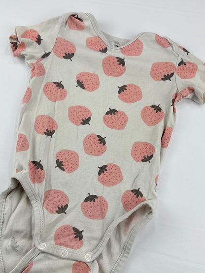 H&M Strawberry Print Bodysuit Size 2T