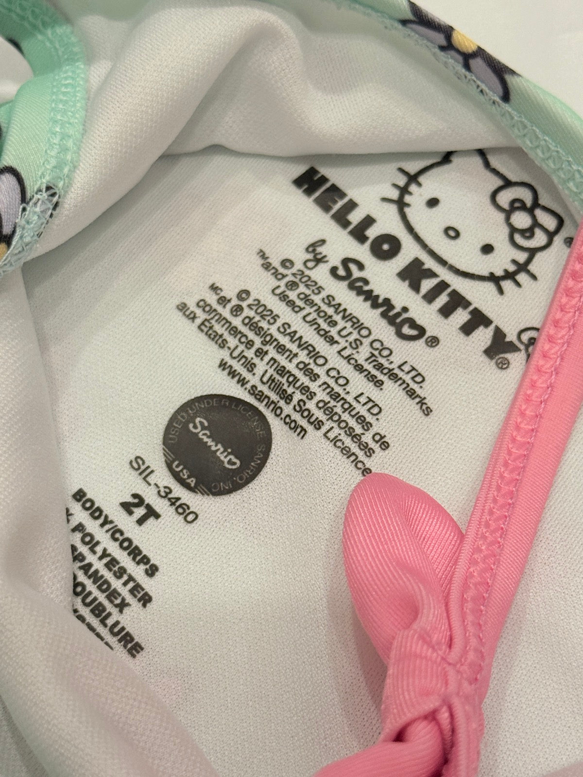 Hello Kitty Mint Floral One-Piece Swimsuit 2T