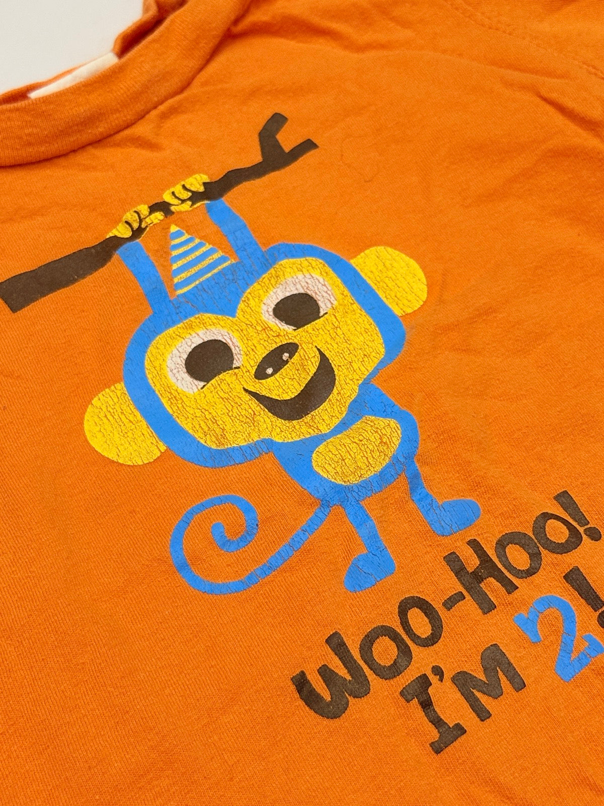 Woo-Hoo I'm 2 Monkey Birthday Tee 2T