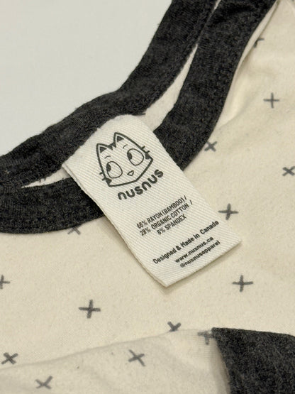 Nusnus Cross Print Sleep Gown 3-6M