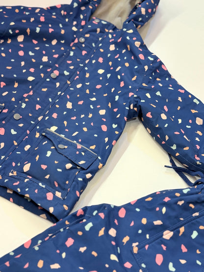 Jan & Jul Terrazzo Lined Rain Jacket / Rain Pants and Snow Pants 3pc Set 3T