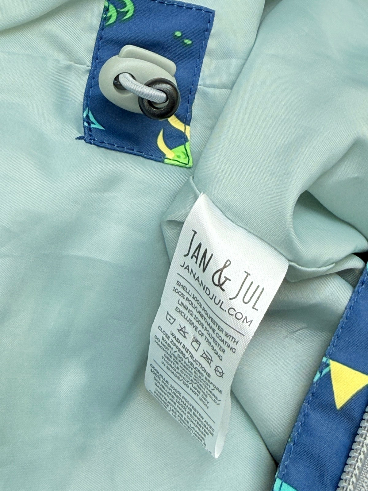 Jan & Jul Dinosaur Rain Suit 2T