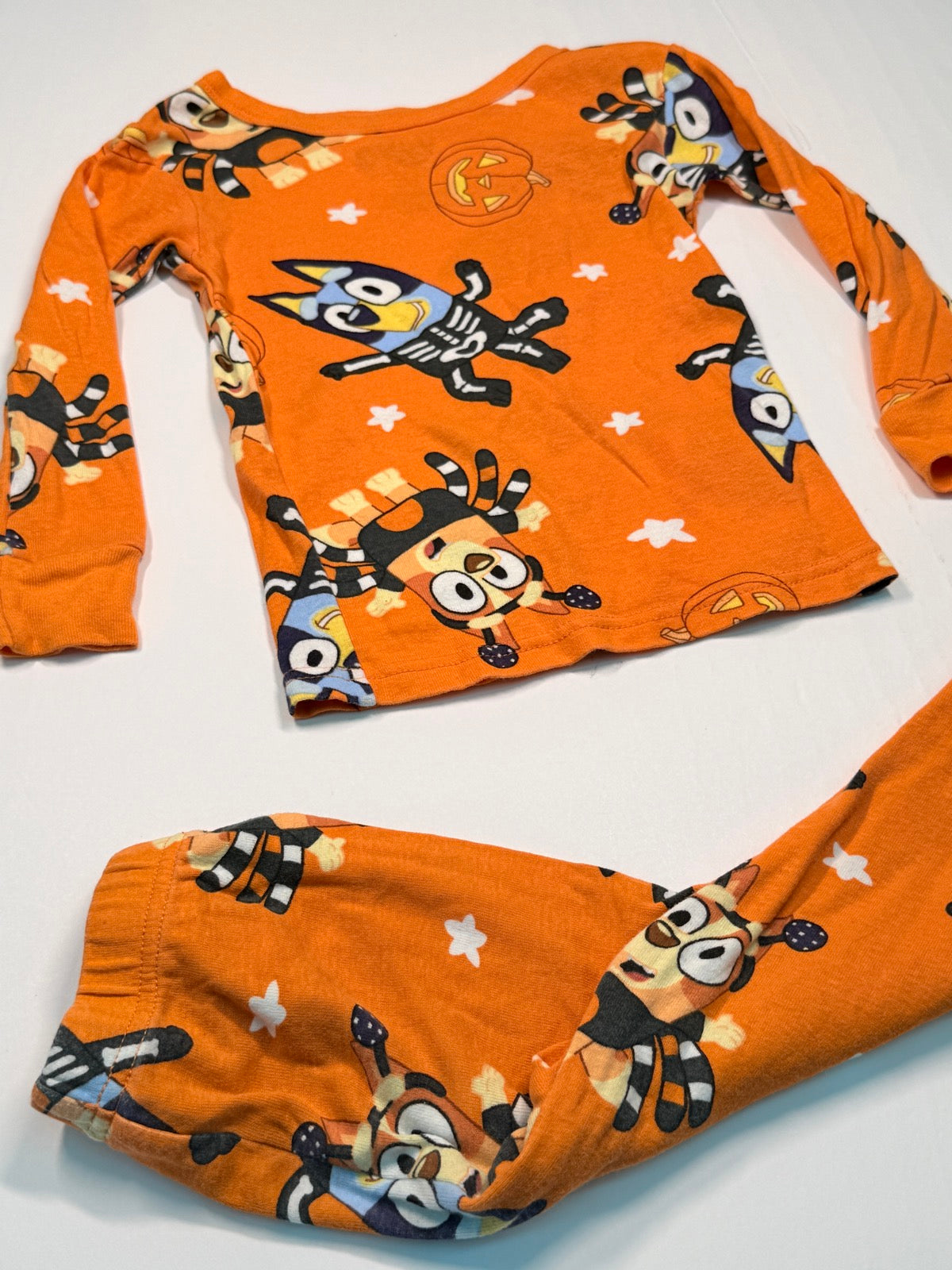 Bluey Halloween Skeleton Pajama Set 3T