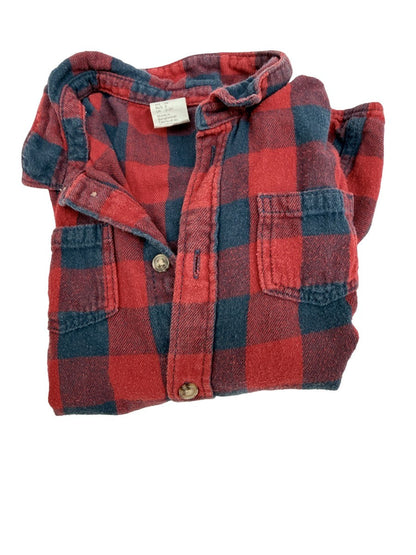 H&M Buffalo Plaid Flannel Shirt 3T