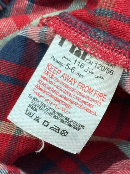 Mothercare Plaid Flannel Pajama Set 5-6y