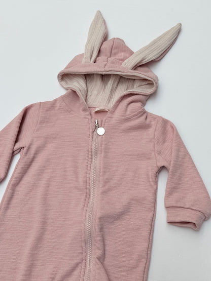 Kids Tales Bunny Hooded Romper 3-6M