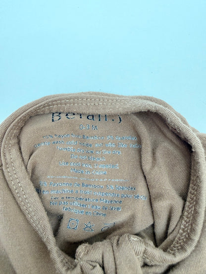 Belan J Brown Bamboo Footed Sleeper 0-3M