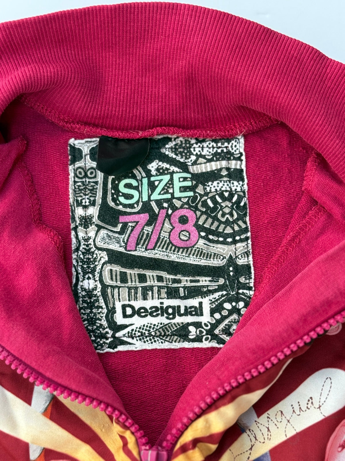 Desigual Zip-Up Bodysuit Jacket Size 7 8