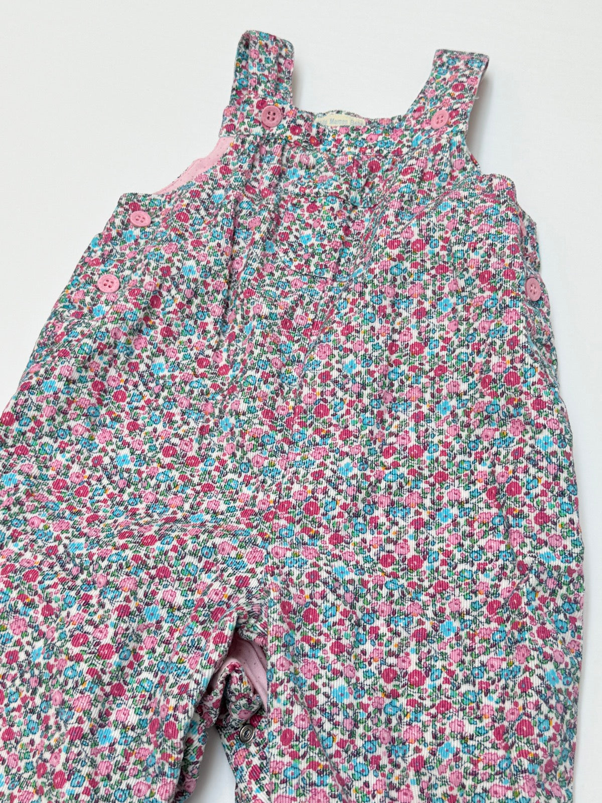 JoJo Maman Bébé Floral Corduroy Overalls 18-24M