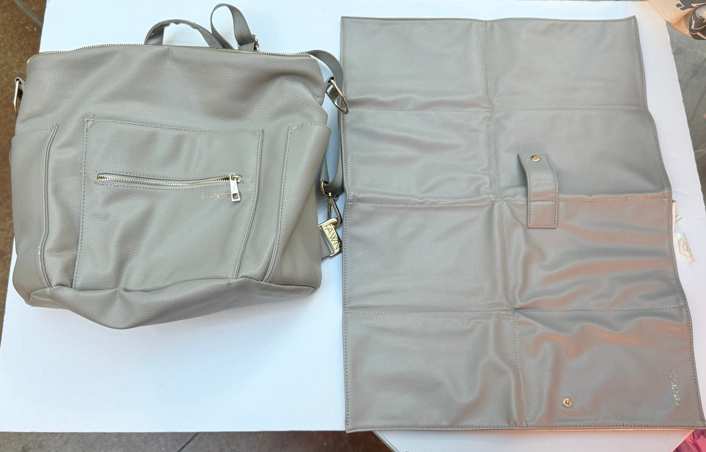 Fawn Design Original Gray Diaper Bag Backpack