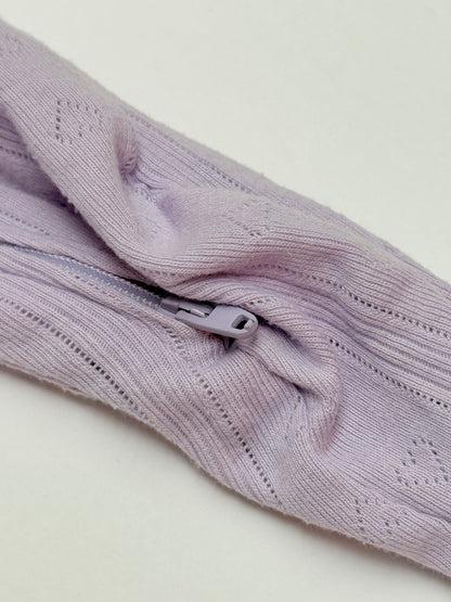 Old Navy Lavender Pointelle Footed Sleeper 3-6M