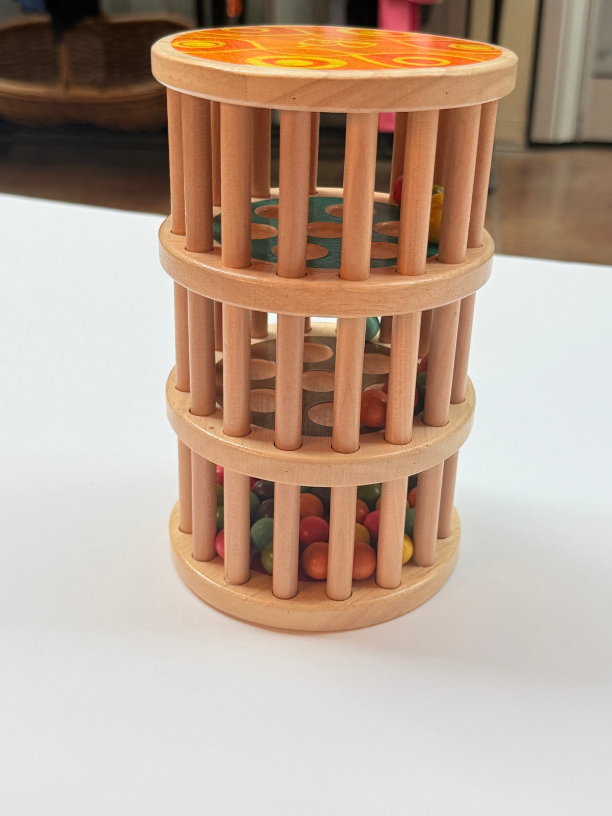 XXLG B. Toys Wooden Rain Stick Rattle