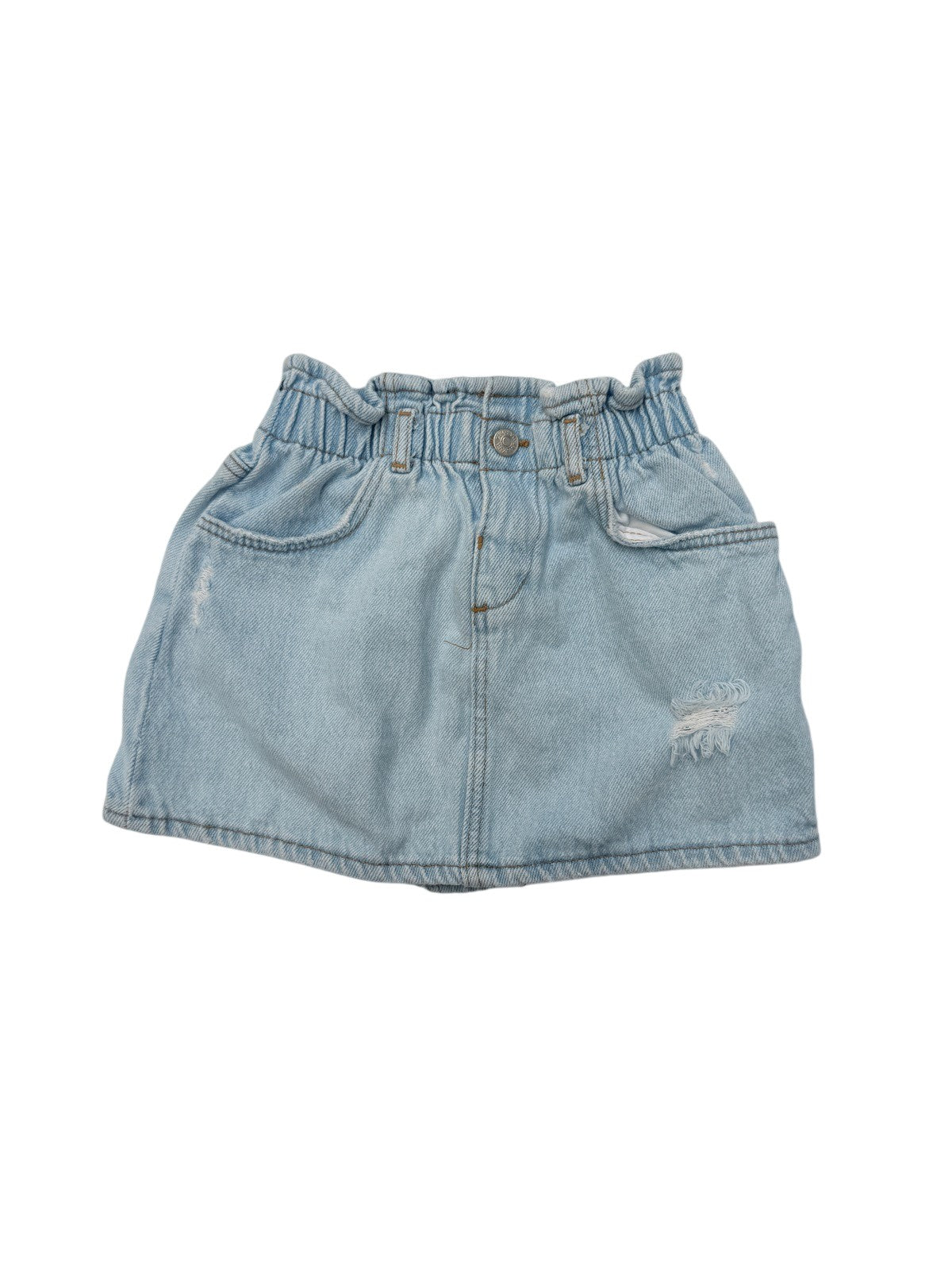 Zara Distressed Denim Skirt Size 3-4Y