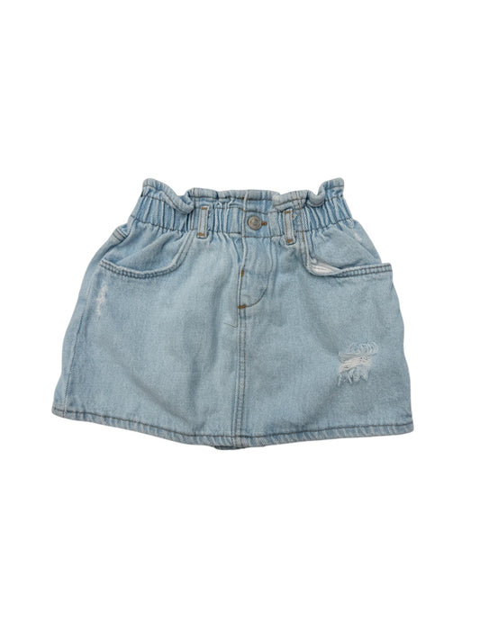 Zara Distressed Denim Skirt Size 3-4Y