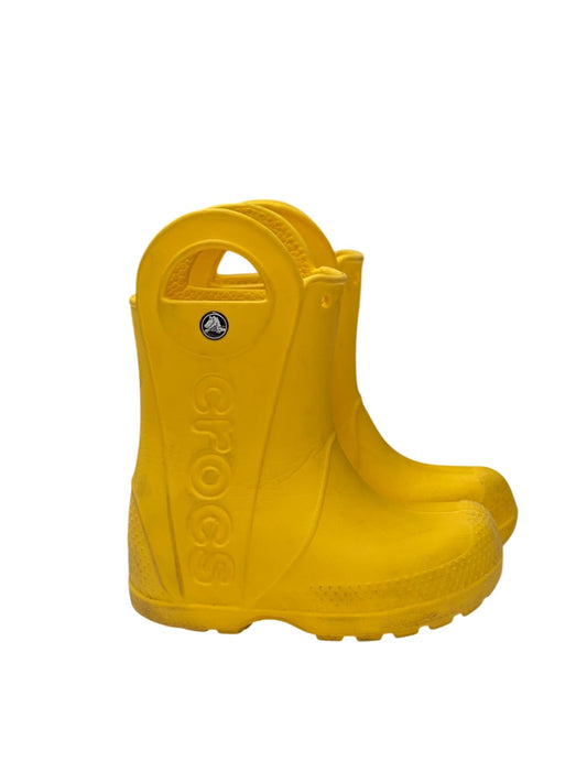 Crocs Handle It Yellow Rain Boots Size C6 US6