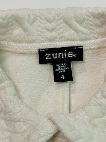 Zunie Cream Textured Coat Size 4