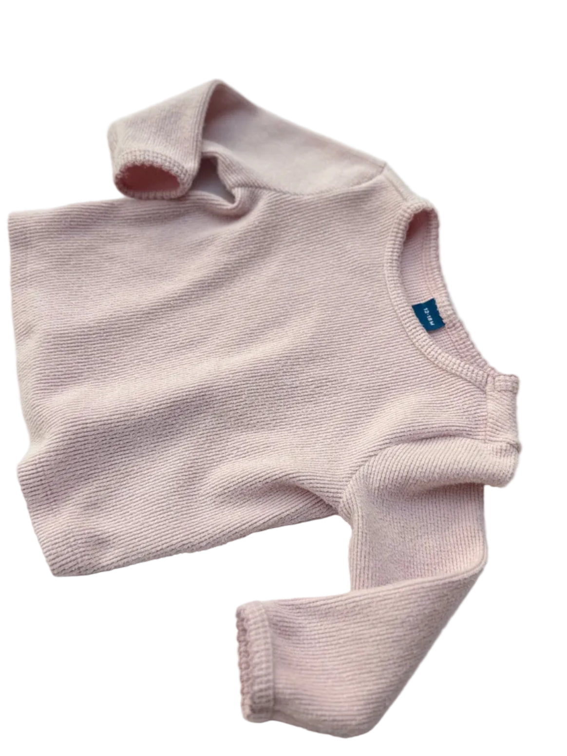 Old Navy Pink Waffle Knit Long Sleeve 12-18M