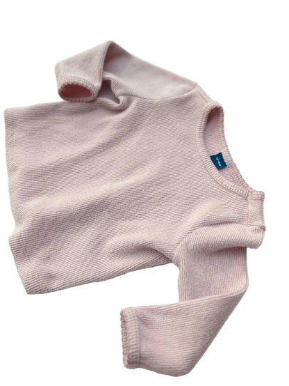 Old Navy Pink Waffle Knit Long Sleeve 12-18M
