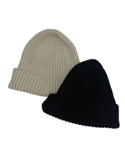 H&M Ribbed Knit Beanie Set 2T