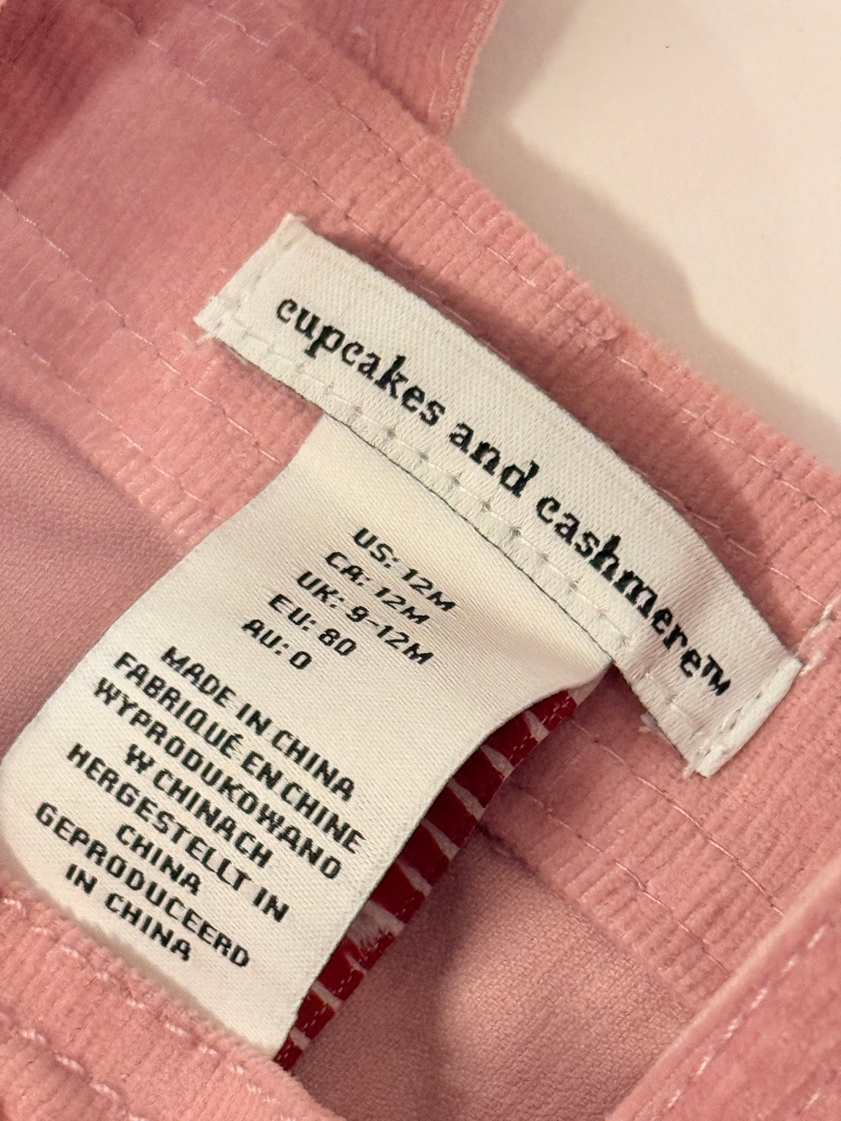 Cupcakes and Cashmere Floral Corduroy Jumper Dress 12M