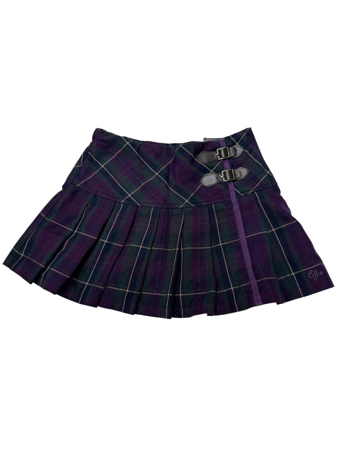 E-Junior for Girls Plaid Pleated Skirt Size 10