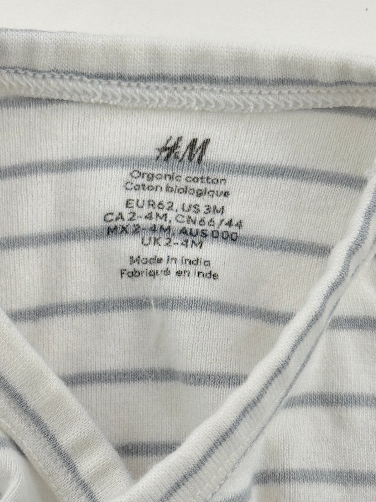 H&M Striped Kimono Bodysuit 3M
