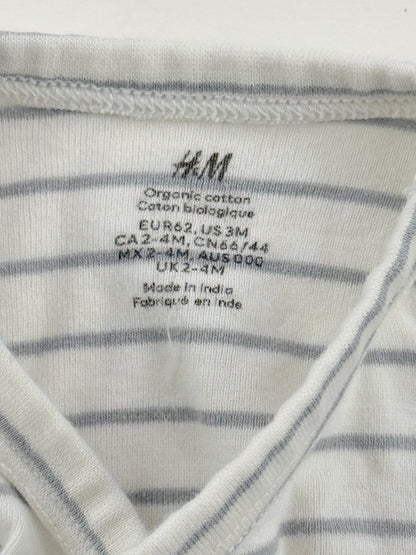 H&M Striped Kimono Bodysuit 3M