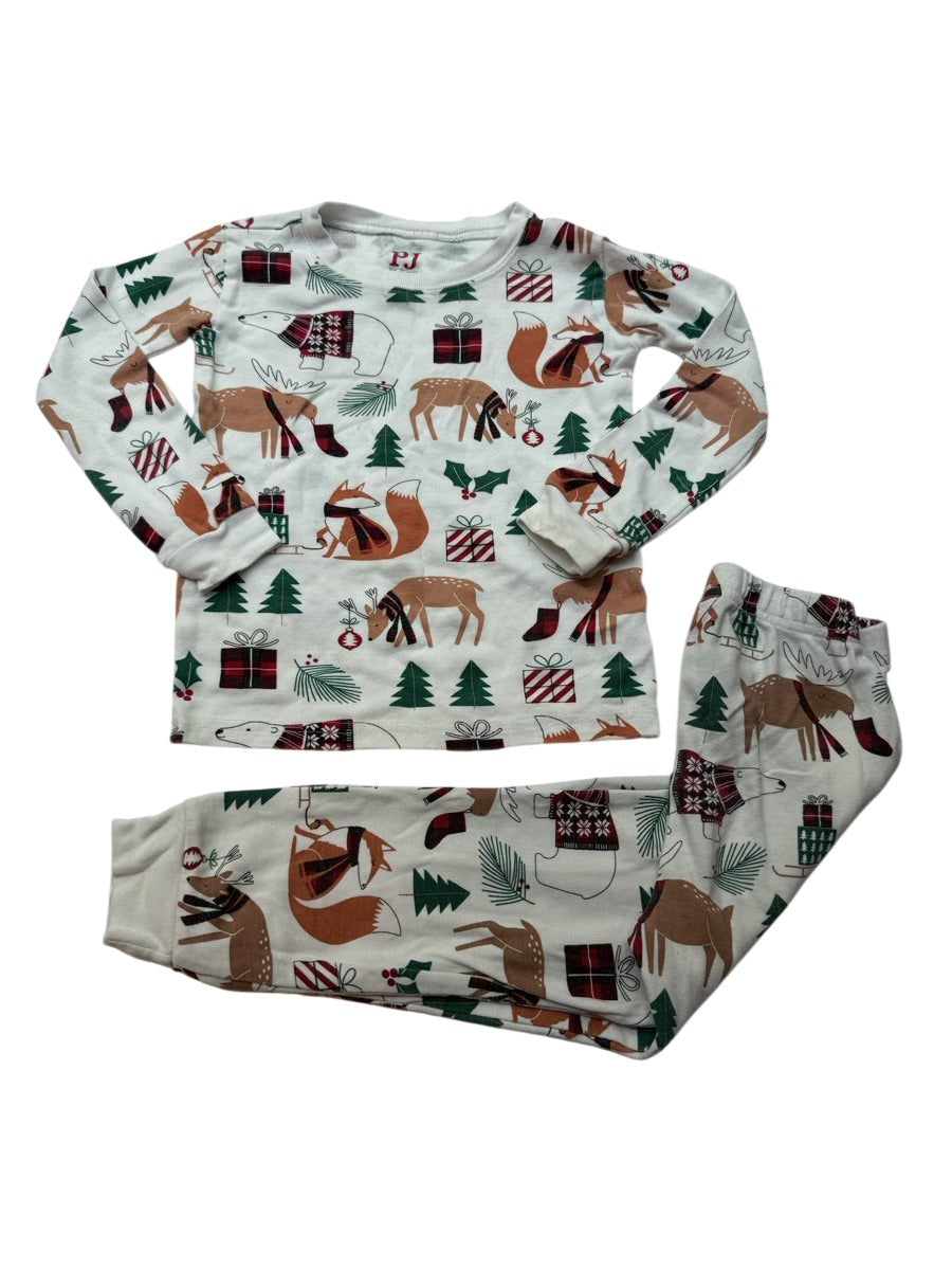 PJ Place Christmas Woodland Pajama Set 4T