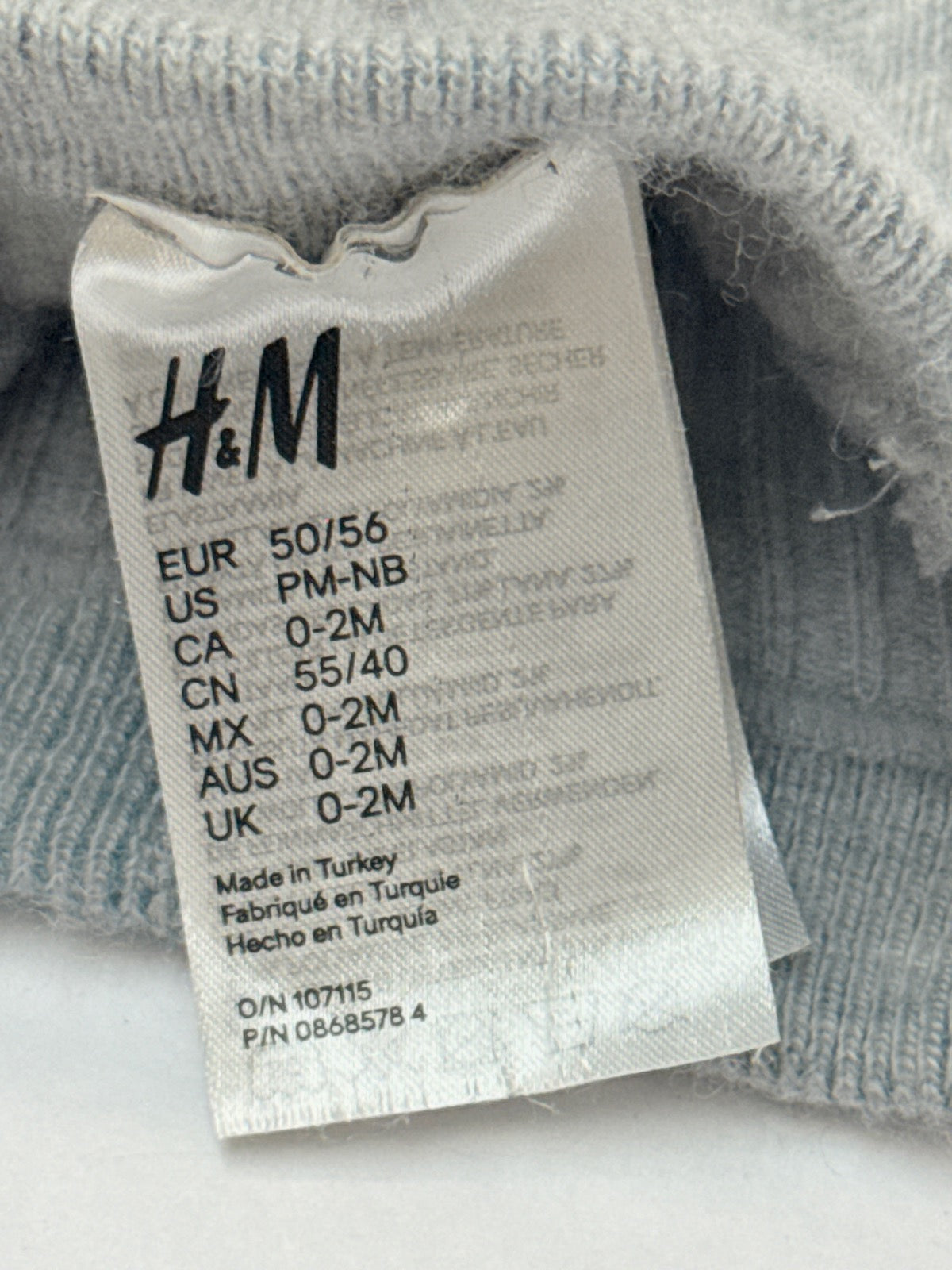 H&M Knit Footed Tights 2-Pack 0-2M