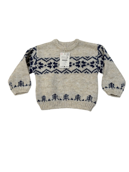 NWT - Zara Fair Isle Knit Sweater Size 5Y