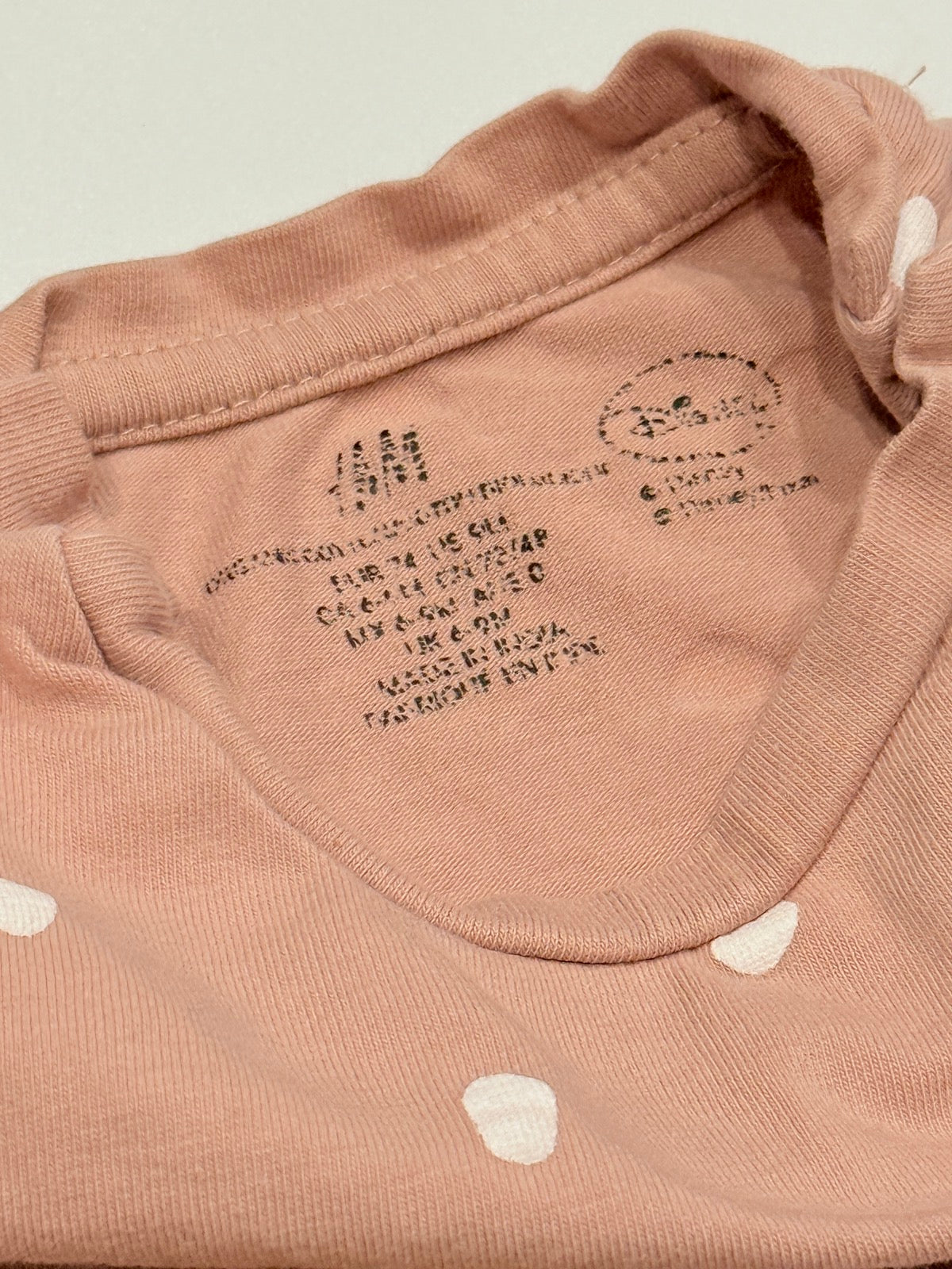 H&M Disney Bambi Pink Polka Dot Romper 6-9m