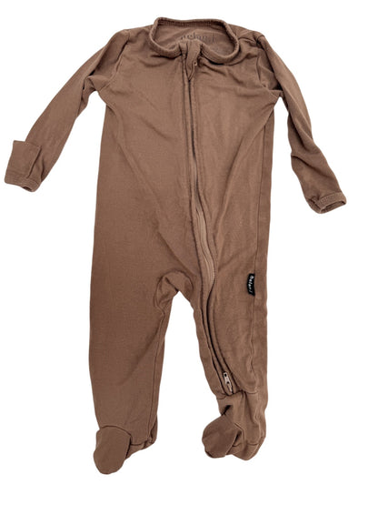 Belan J Brown Bamboo Footed Sleeper 0-3M