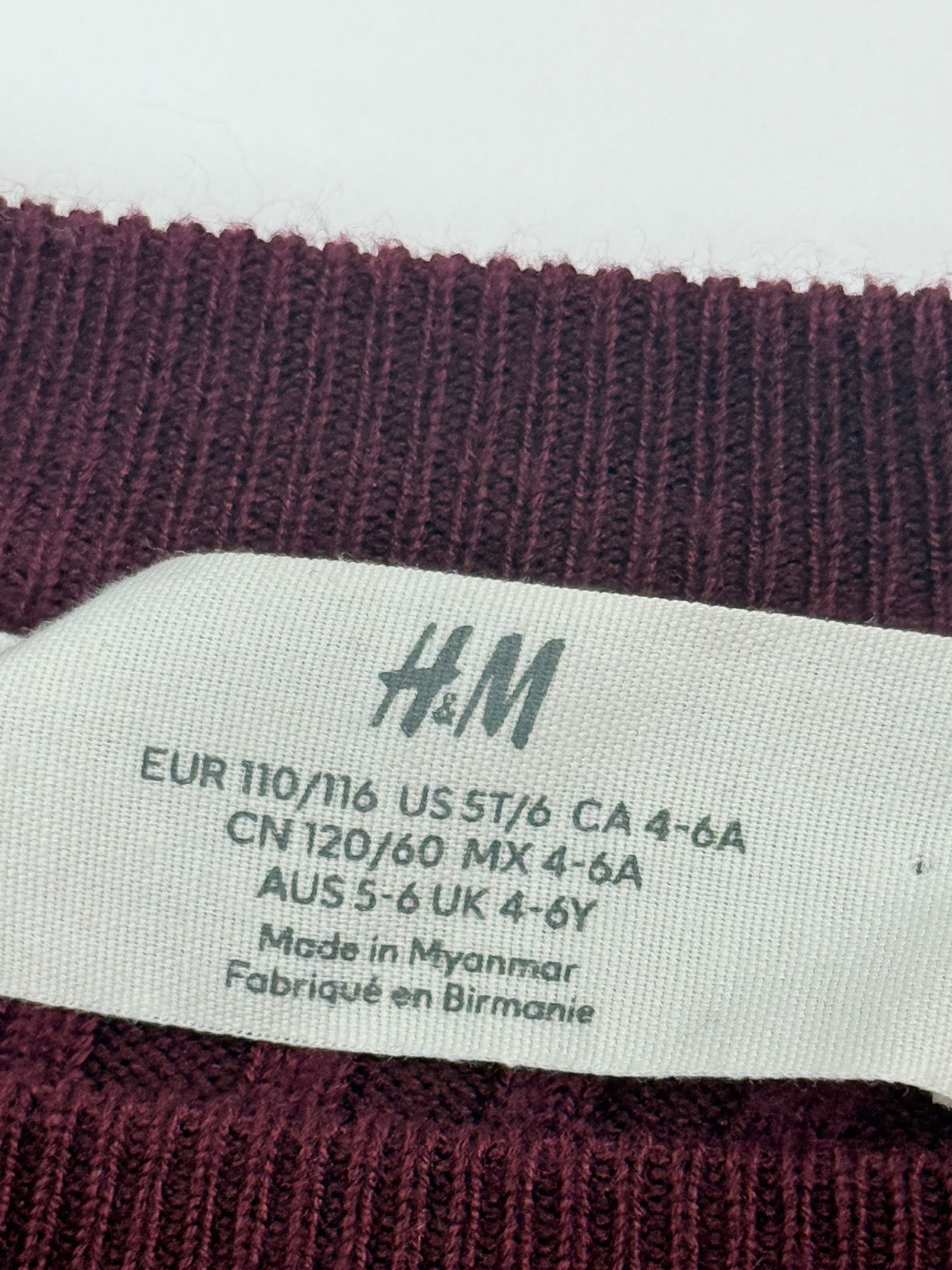 H&M Ribbed Knit Sweater Size 5T/6