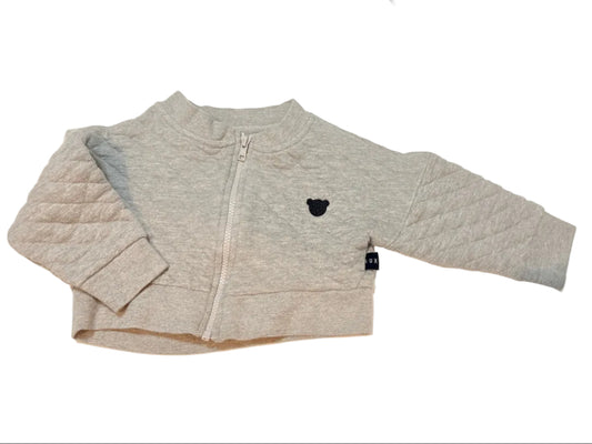 Huxbaby Gray Quilted Zip Hoodie Size 3