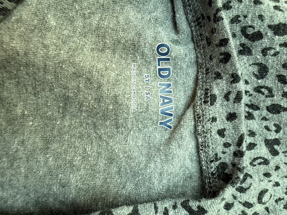 Old Navy Gray Leopard Print Dress 5T