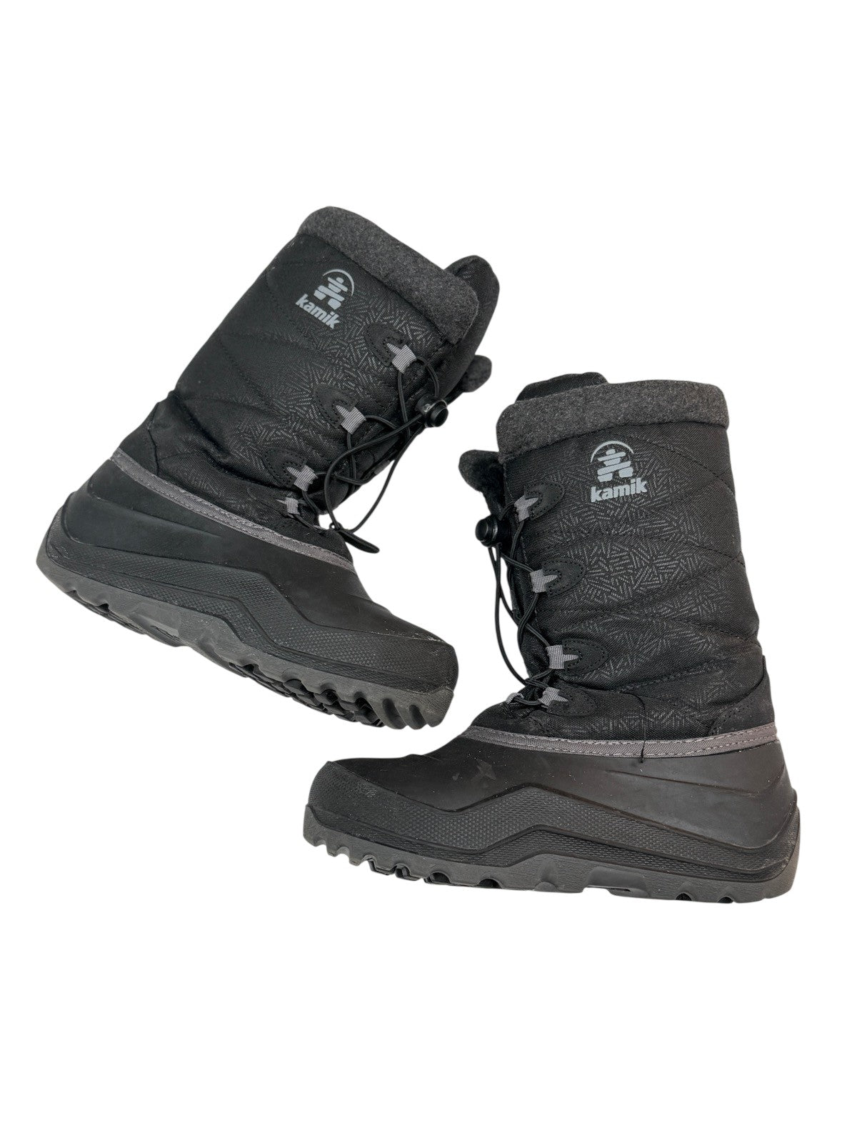 Kamik Black Insulated Snow Boots Size 4
