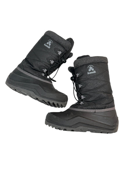 Kamik Black Insulated Snow Boots Size 4