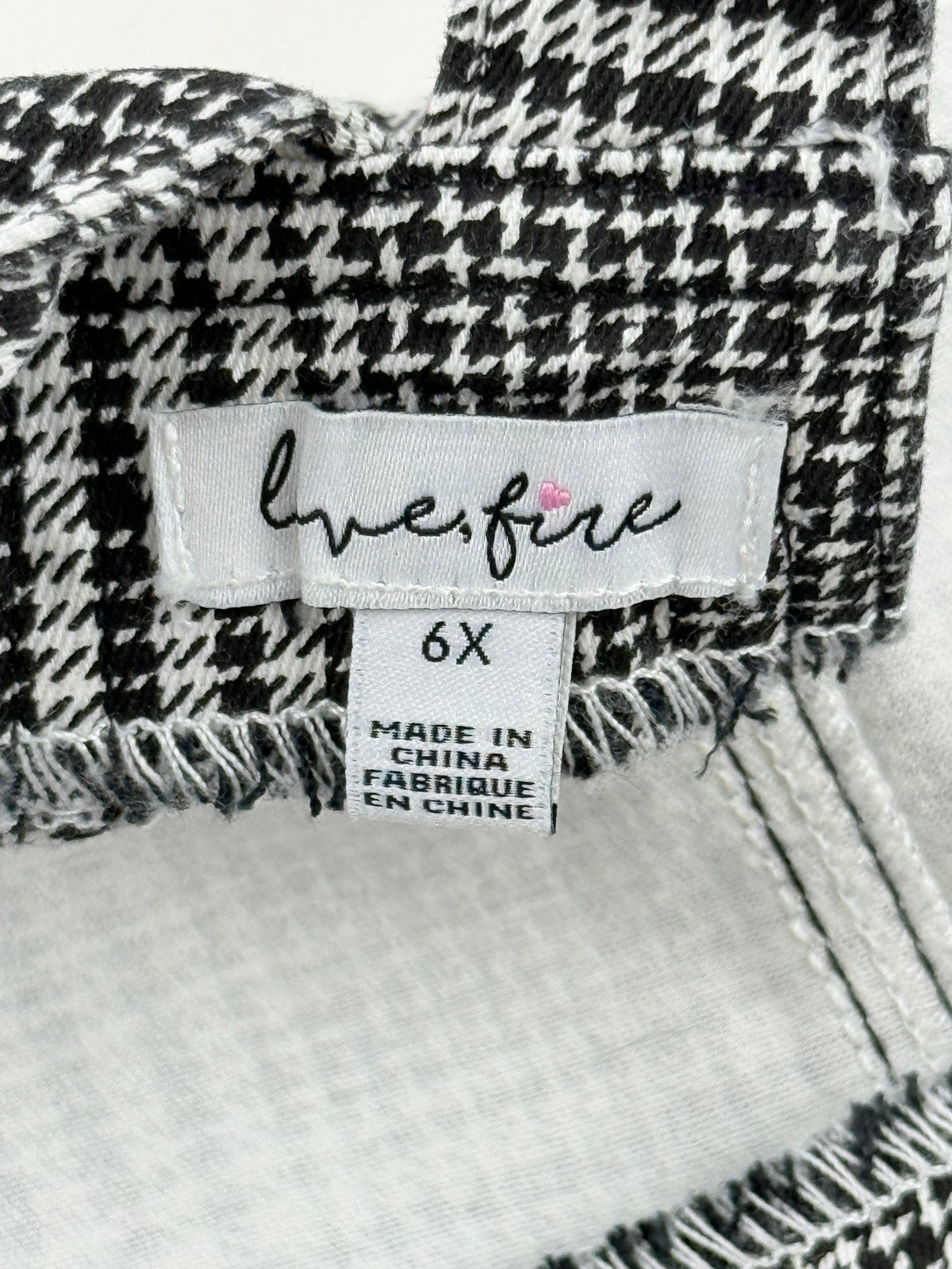 Love, Fire Plaid Pinafore Dress Size 6X