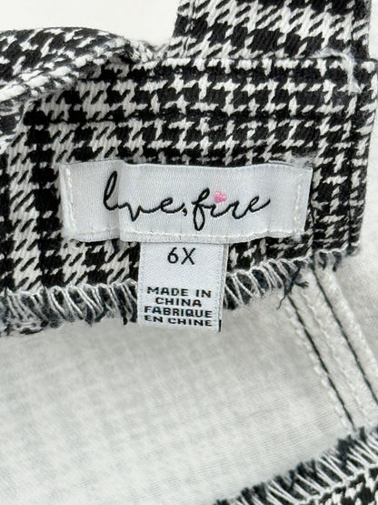 Love, Fire Plaid Pinafore Dress Size 6X
