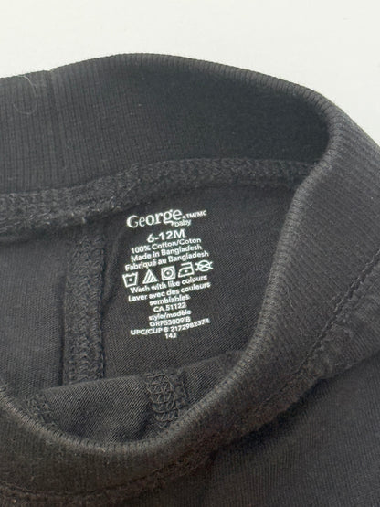 George Baby Black Joggers 6-12M