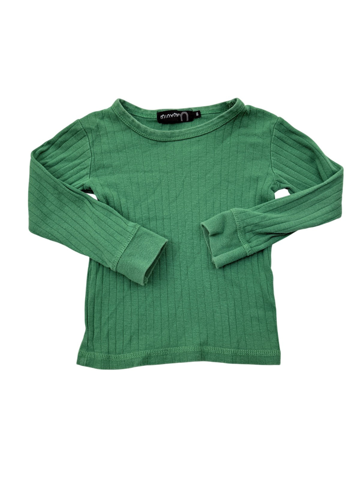 Minymo Green Ribbed Long Sleeve Top 110 (4/5yr)