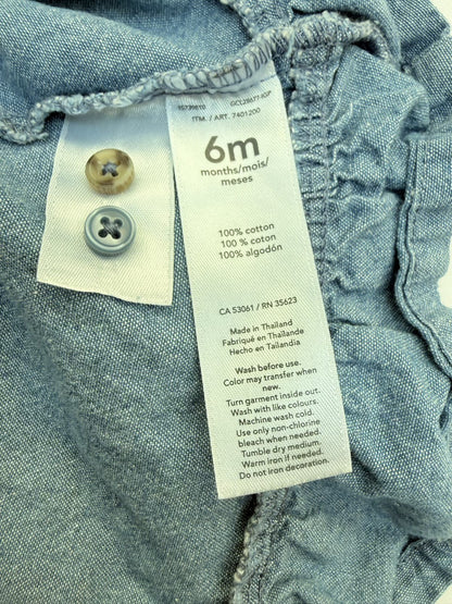 Carter's Chambray Ruffle Dress 6m