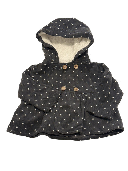 Carter's Polka Dot Sherpa Hooded Jacket 6M