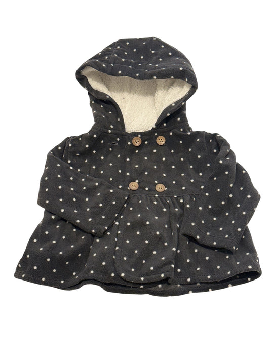 Carter's Polka Dot Sherpa Hooded Jacket 6M