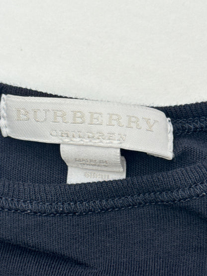 Burberry Children Navy Check Pocket T-Shirt 6M