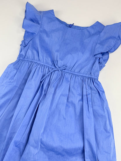 Zara Kids Blue Ruffle Sleeve Dress Size 5-6