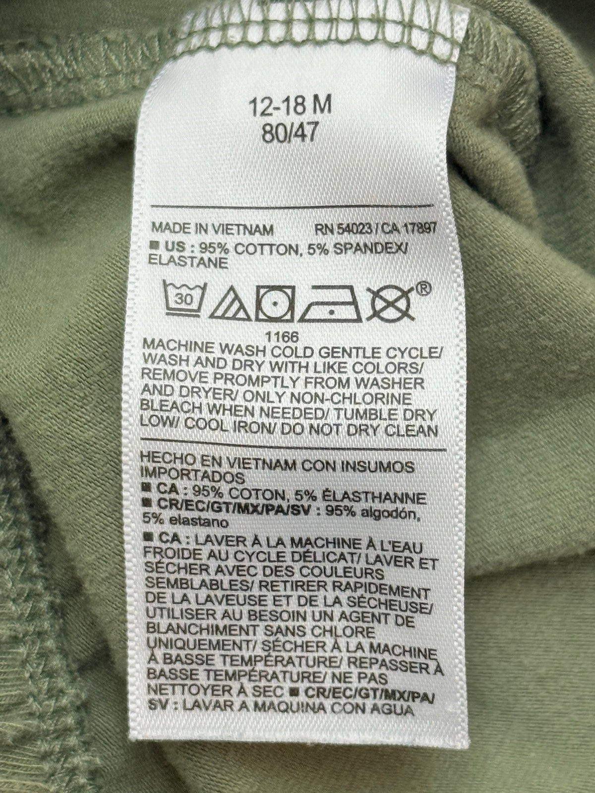 Olive Green Joggers 12-18M