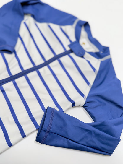 Tucker + Tate Blue Stripe Rashguard Swimsuit 18M