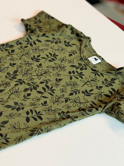 Little & Lively Leaf Print T-Shirt 3T 4T