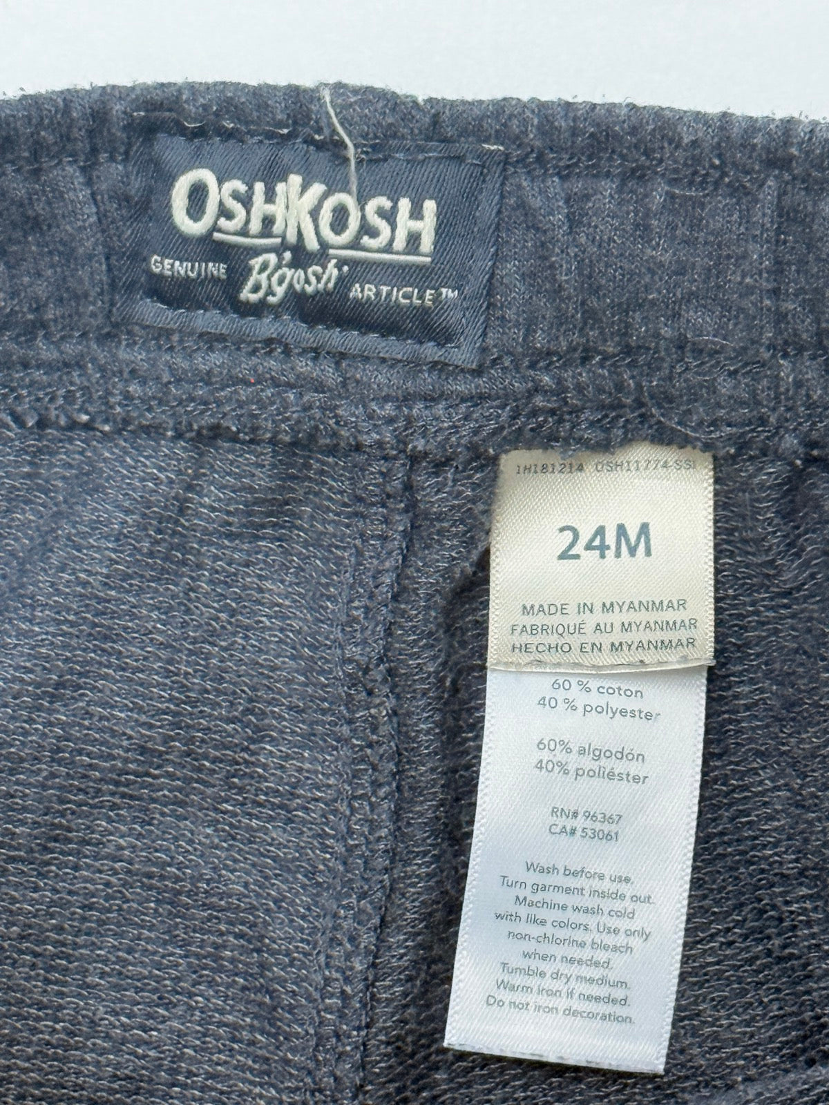 OshKosh B'gosh Gray Shorts Size 24M